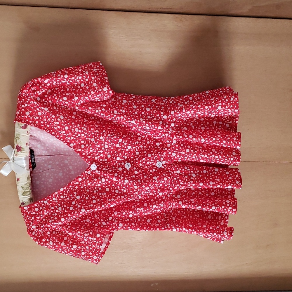 Floral Ruffle Hem Top with hidden side zipper